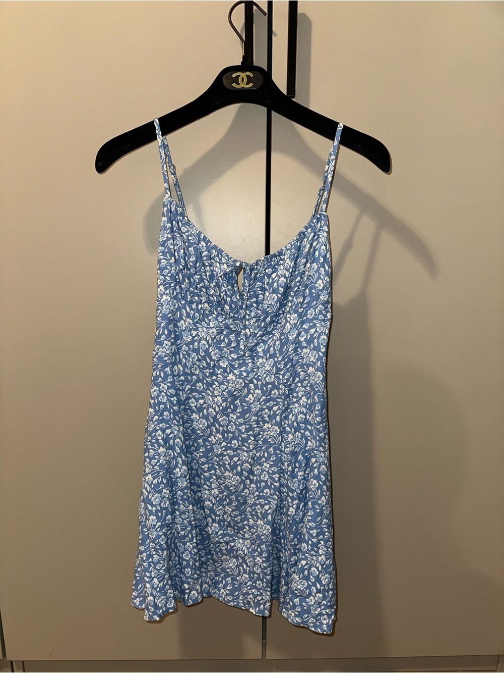 Reformation Felix Blue Floral Print Tie-Front Mini Sundress Size 0 - Picture 5 of 8
